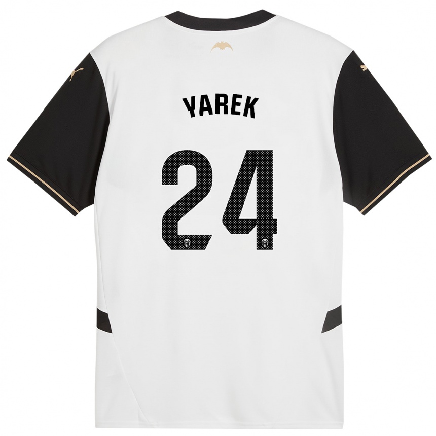 Enfant Football Maillot Yarek Gasiorowski #24 Blanc Noir Tenues Domicile 2024/25 Canada