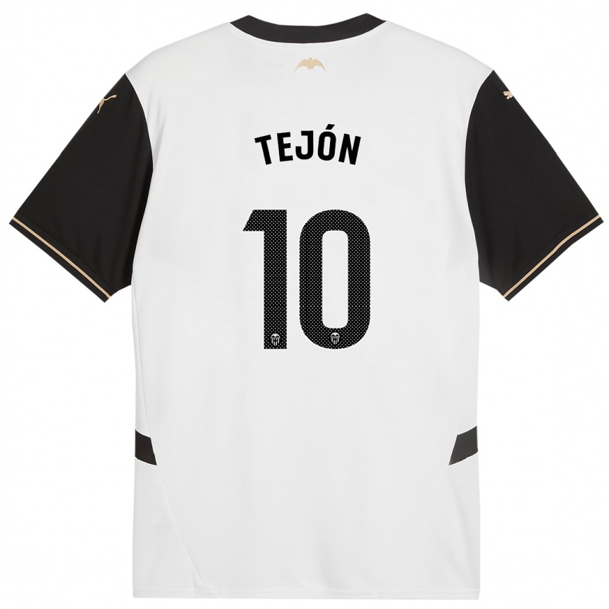 Enfant Football Maillot Martín Tejón #10 Blanc Noir Tenues Domicile 2024/25 Canada