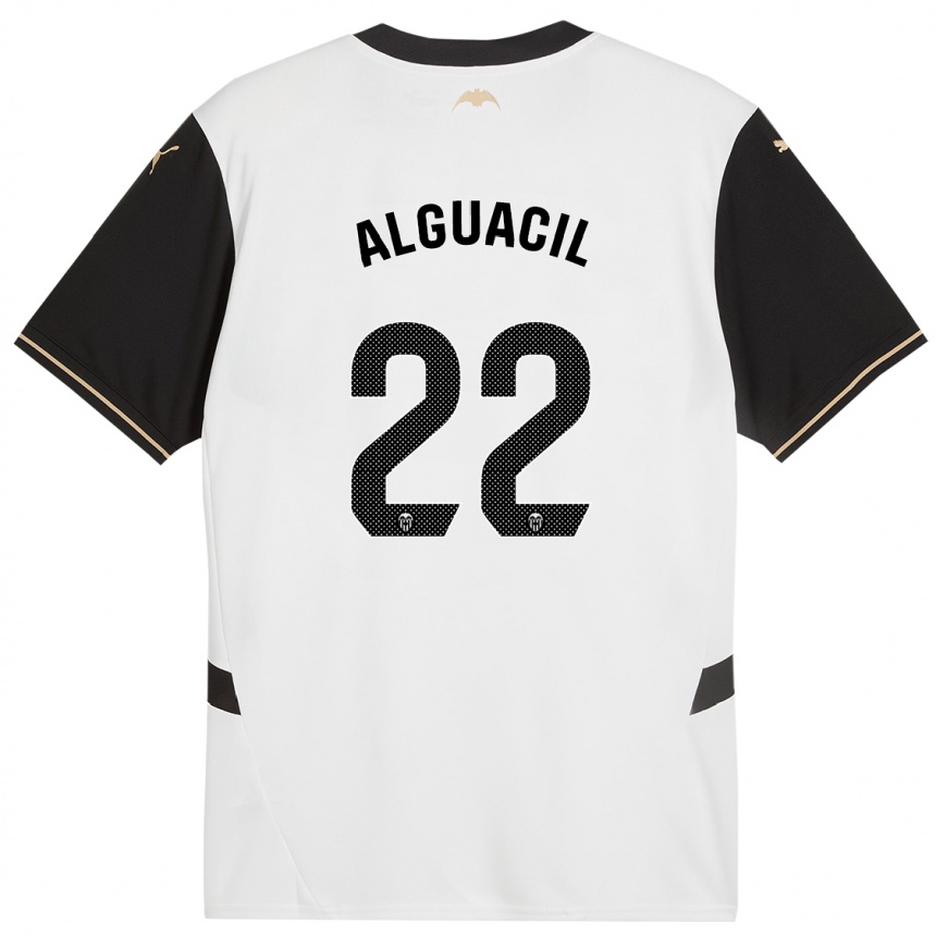 Enfant Football Maillot Ainhoa Alguacil #22 Blanc Noir Tenues Domicile 2024/25 Canada