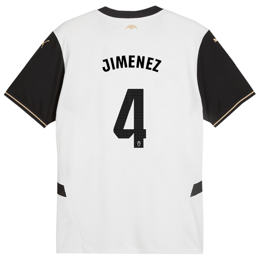 Enfant Football Maillot Maria Jimenez #4 Blanc Noir Tenues Domicile 2024/25 Canada