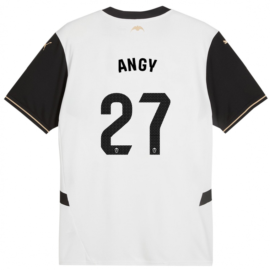 Enfant Football Maillot Angy #27 Blanc Noir Tenues Domicile 2024/25 Canada