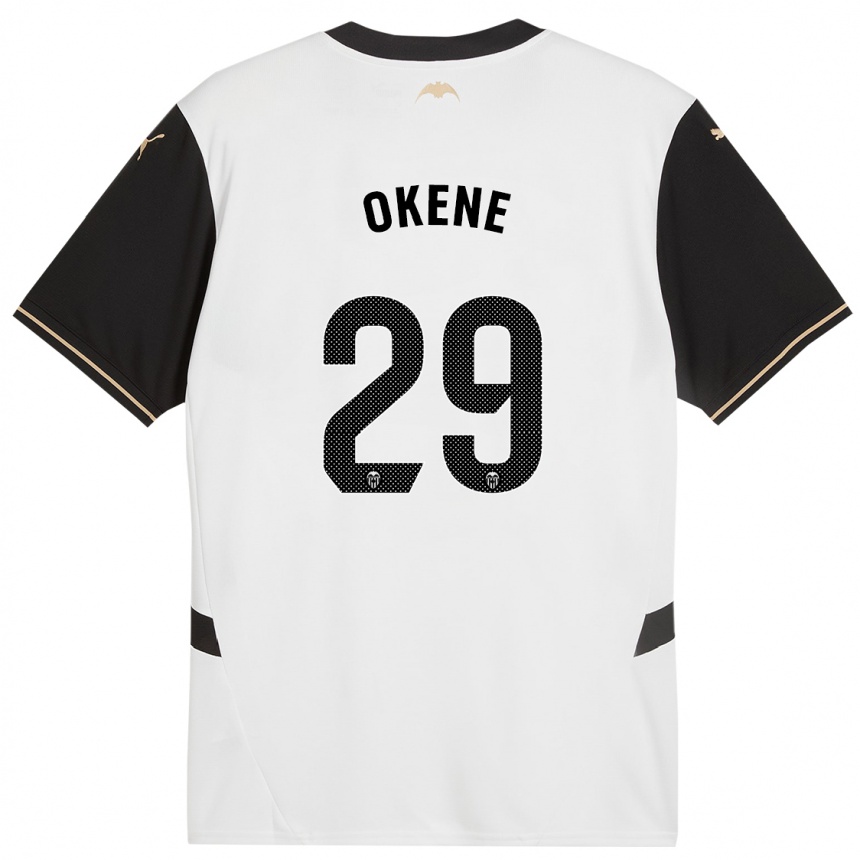 Enfant Football Maillot Andrea Okene #29 Blanc Noir Tenues Domicile 2024/25 Canada