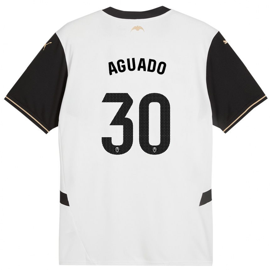 Enfant Football Maillot Julia Aguado #30 Blanc Noir Tenues Domicile 2024/25 Canada