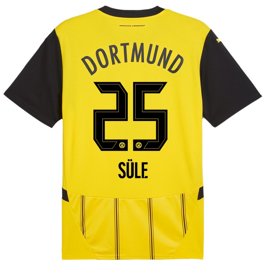 Kids Football Niklas Sule #25 Yellow Black Home Jersey 2024/25 T-Shirt Canada