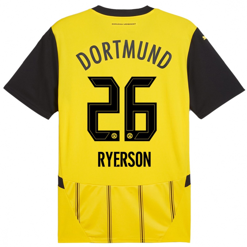 Enfant Football Maillot Julian Ryerson #26 Jaune Noir Tenues Domicile 2024/25 Canada