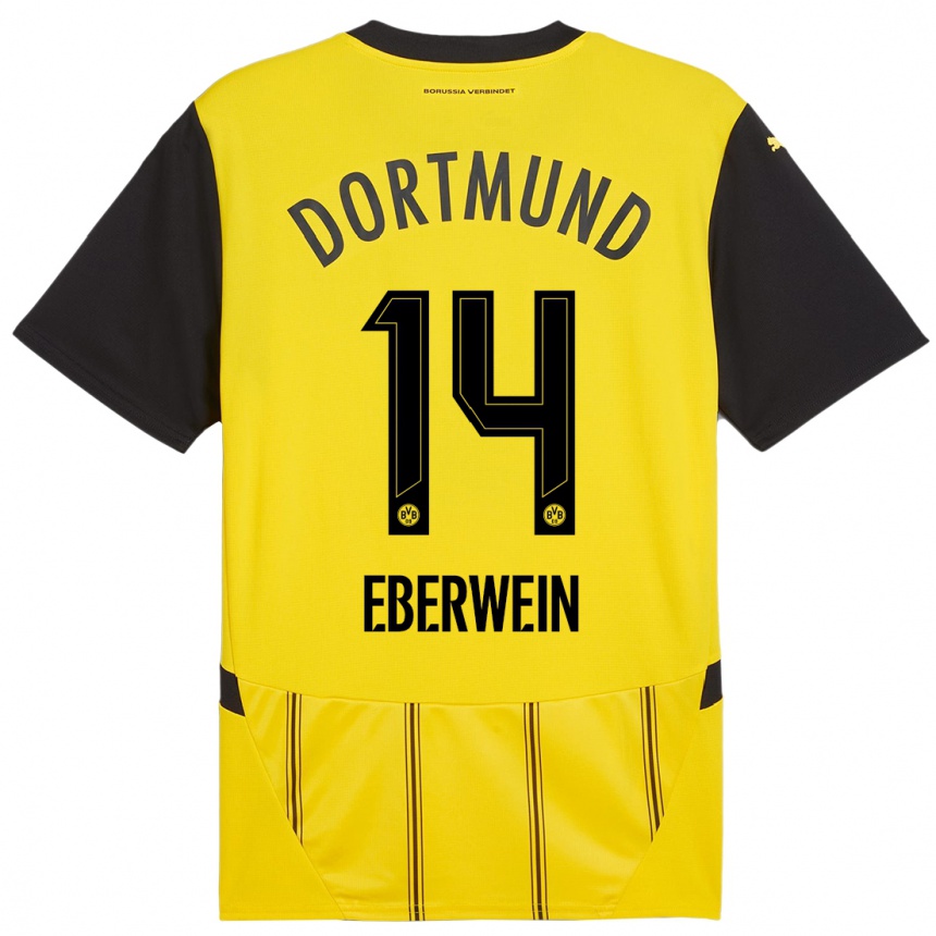 Enfant Football Maillot Michael Eberwein #14 Jaune Noir Tenues Domicile 2024/25 Canada