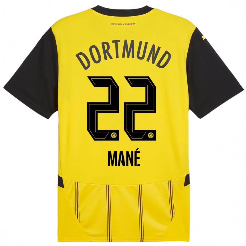 Enfant Football Maillot Filippo Mané #22 Jaune Noir Tenues Domicile 2024/25 Canada