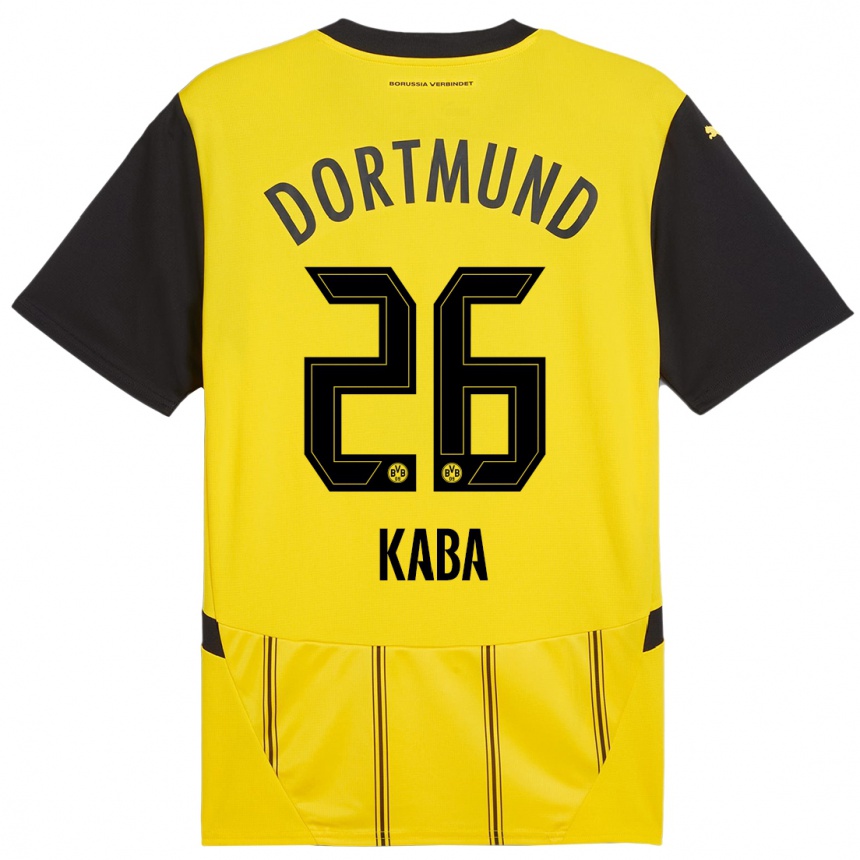 Enfant Football Maillot Mussa Kaba #26 Jaune Noir Tenues Domicile 2024/25 Canada