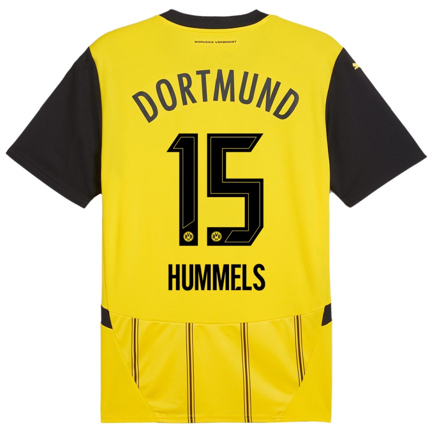 Kids Football Mats Hummels #15 Yellow Black Home Jersey 2024/25 T-Shirt Canada