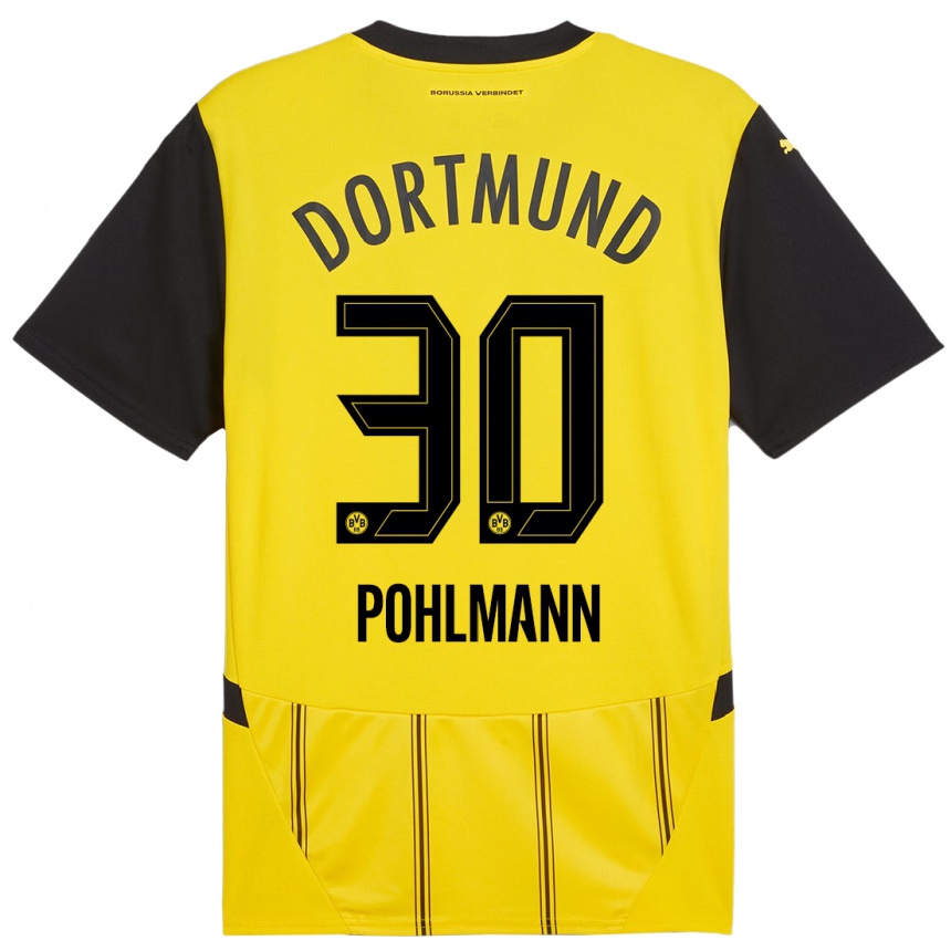 Enfant Football Maillot Ole Pohlmann #30 Jaune Noir Tenues Domicile 2024/25 Canada