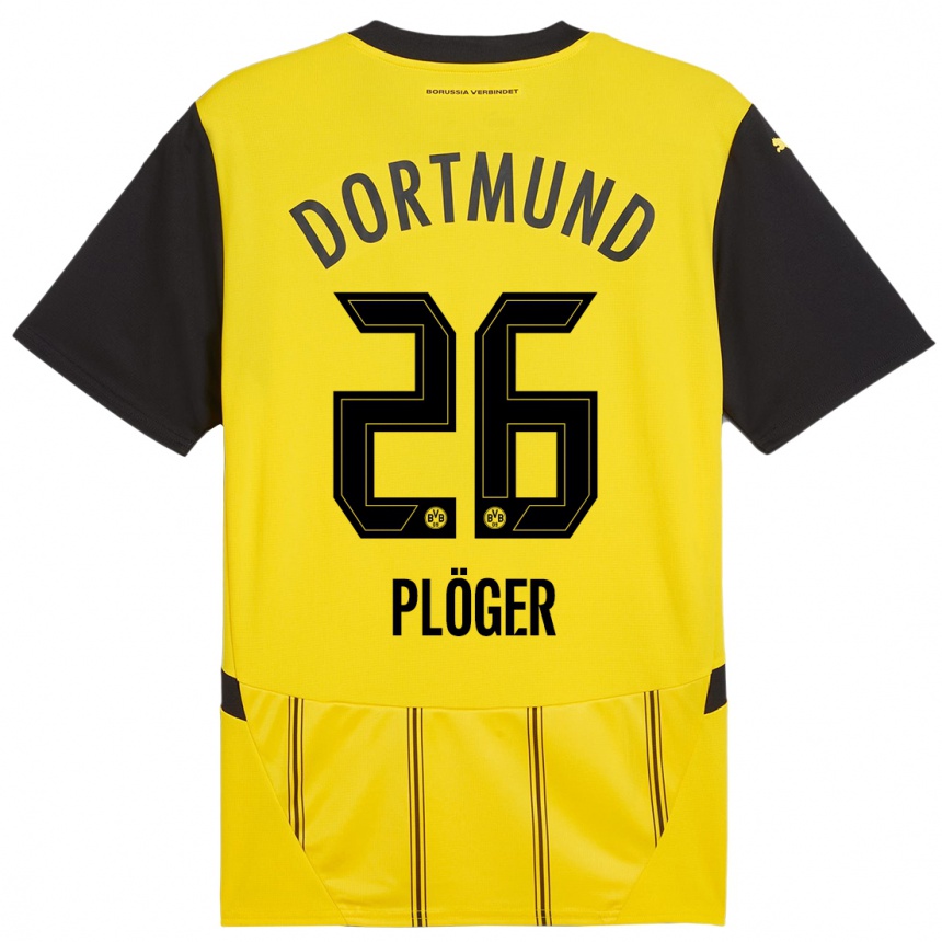 Enfant Football Maillot Dustin Plöger #26 Jaune Noir Tenues Domicile 2024/25 Canada