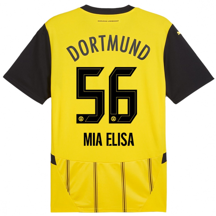 Enfant Football Maillot Bomnuter Mia Elisa #56 Jaune Noir Tenues Domicile 2024/25 Canada