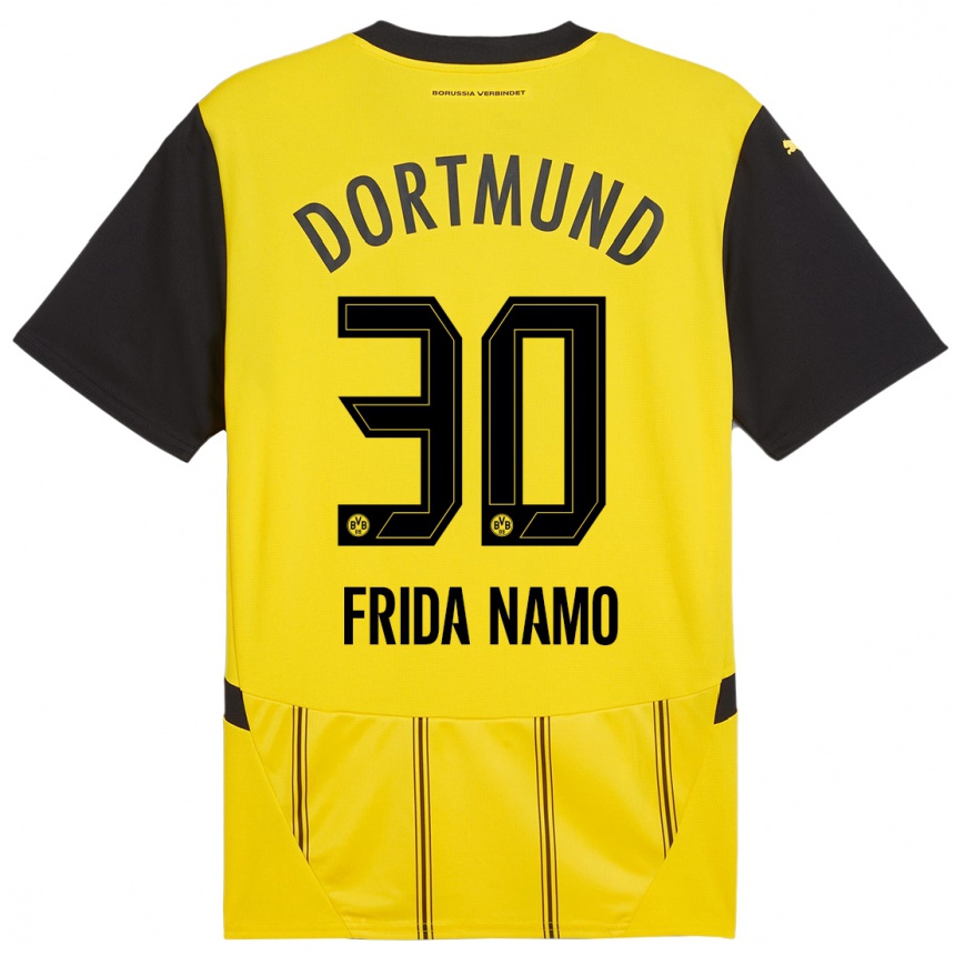 Kids Football Ronning Frida Namo #30 Yellow Black Home Jersey 2024/25 T-Shirt Canada