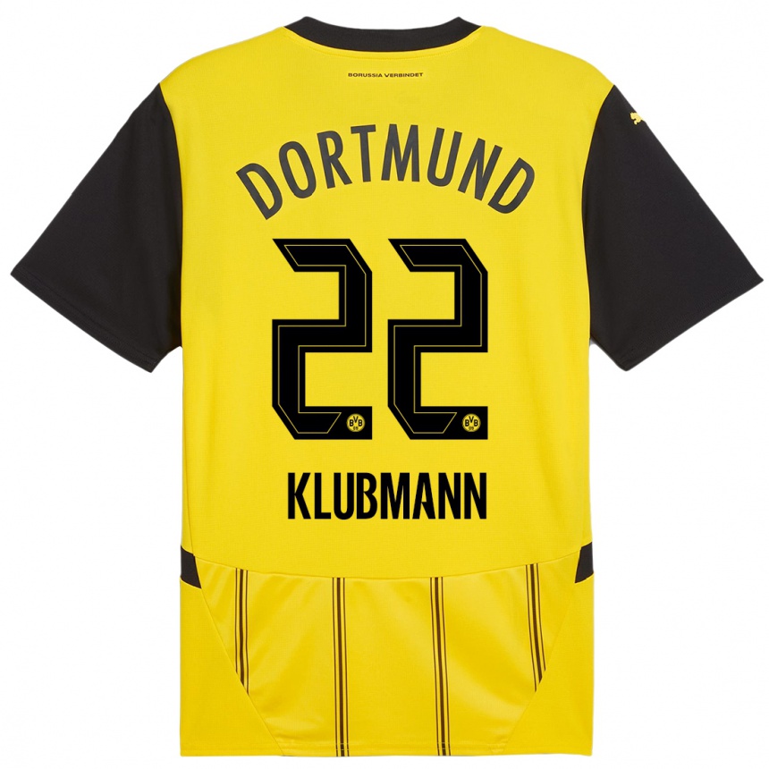 Kids Football Leon Klubmann #22 Yellow Black Home Jersey 2024/25 T-Shirt Canada