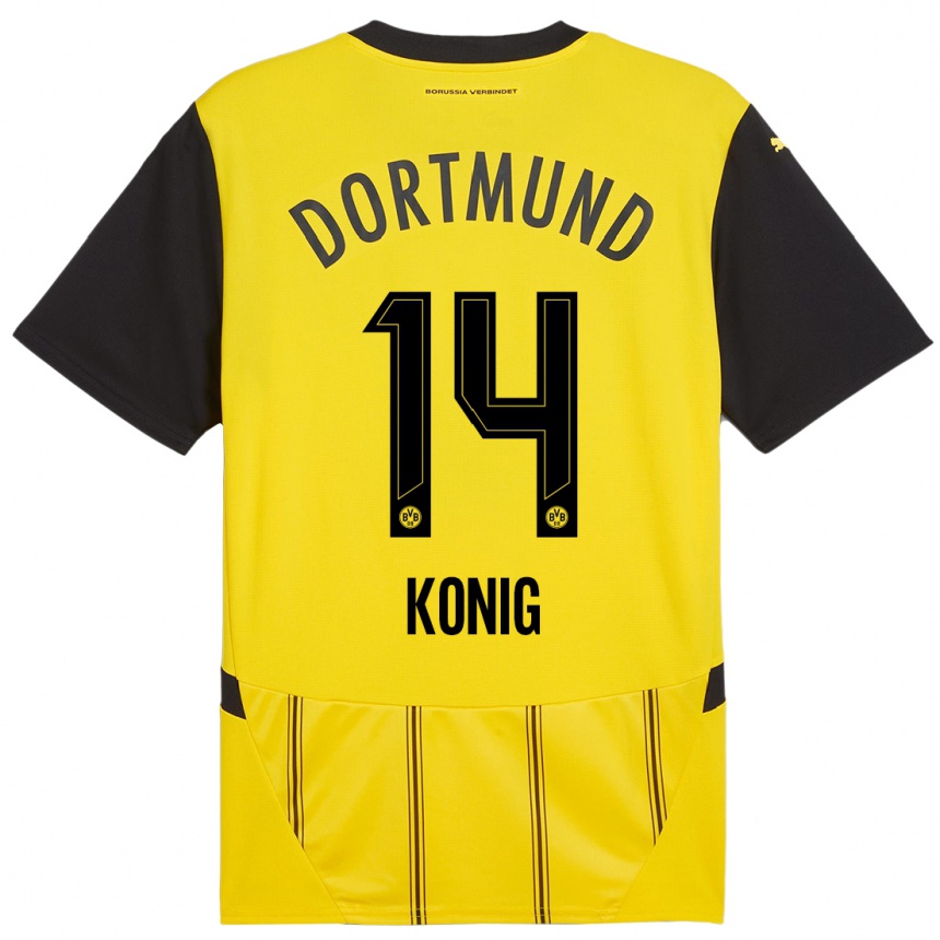 Enfant Football Maillot Raul Konig #14 Jaune Noir Tenues Domicile 2024/25 Canada