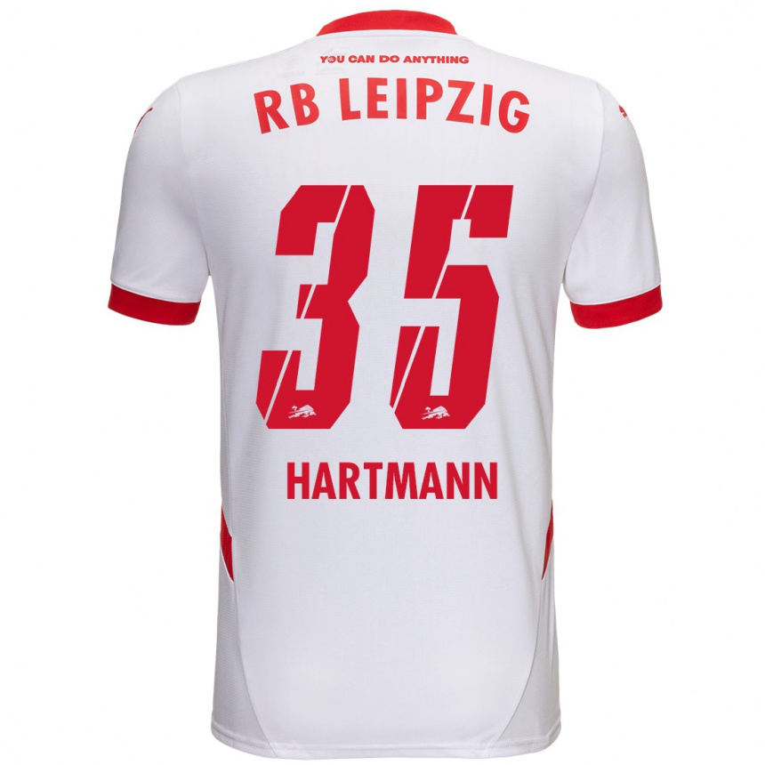 Enfant Football Maillot Fabrice Hartmann #35 Blanc Rouge Tenues Domicile 2024/25 Canada