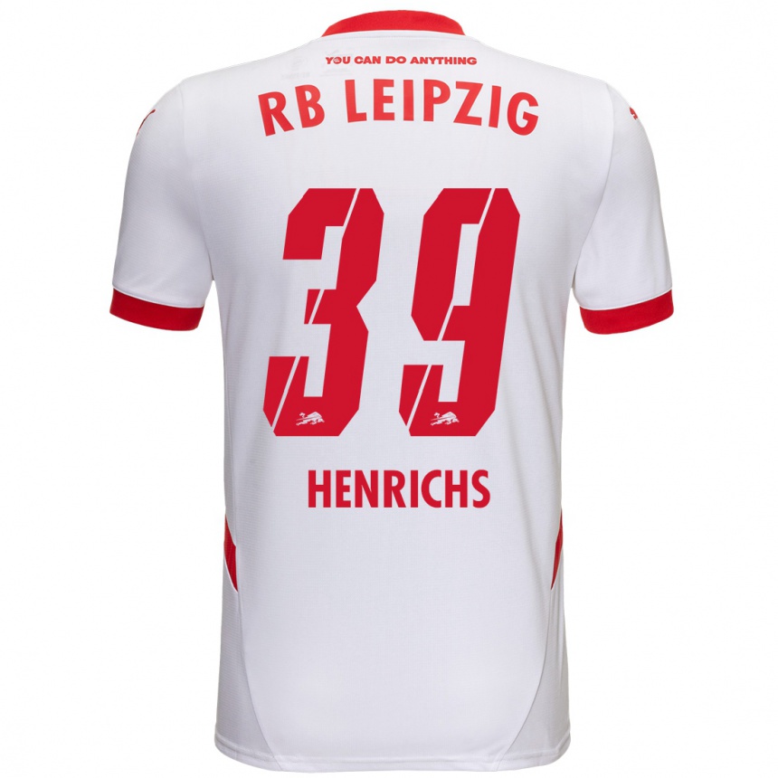 Enfant Football Maillot Benjamin Henrichs #39 Blanc Rouge Tenues Domicile 2024/25 Canada