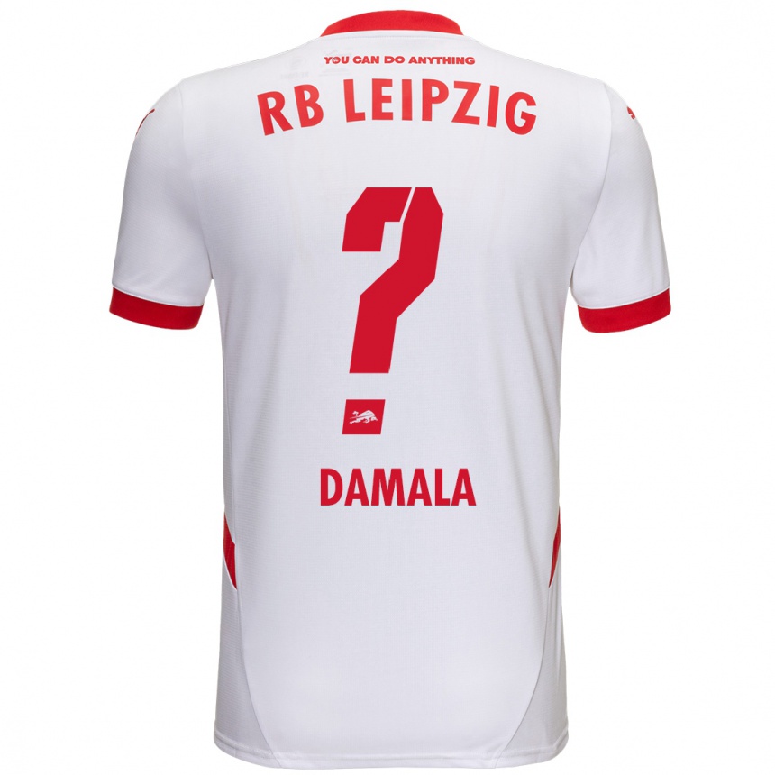 Enfant Football Maillot Bilal Damala #0 Blanc Rouge Tenues Domicile 2024/25 Canada