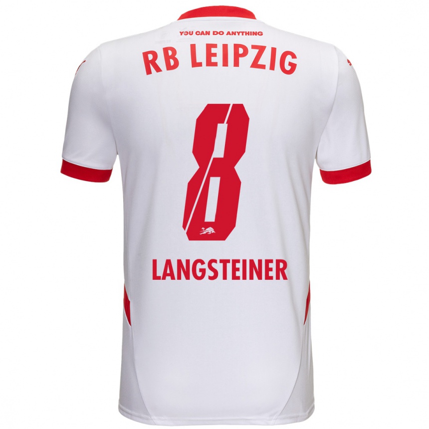 Enfant Football Maillot Toni Langsteiner #8 Blanc Rouge Tenues Domicile 2024/25 Canada