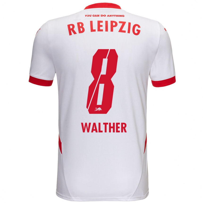 Enfant Football Maillot Kofi Walther #8 Blanc Rouge Tenues Domicile 2024/25 Canada