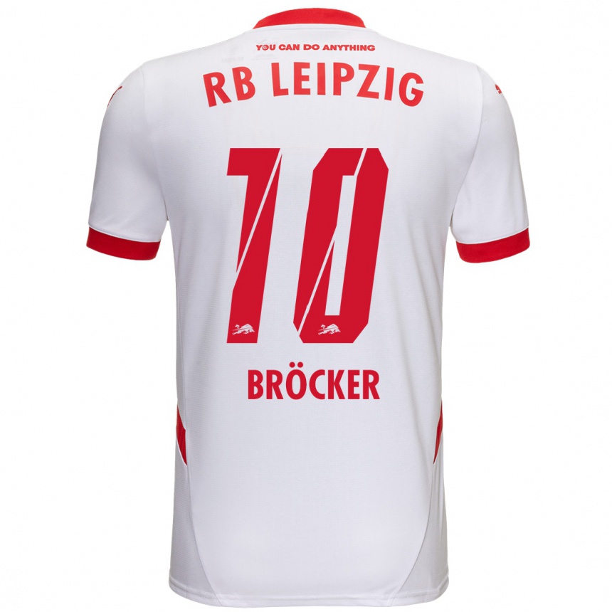 Enfant Football Maillot Mads Bröcker #10 Blanc Rouge Tenues Domicile 2024/25 Canada