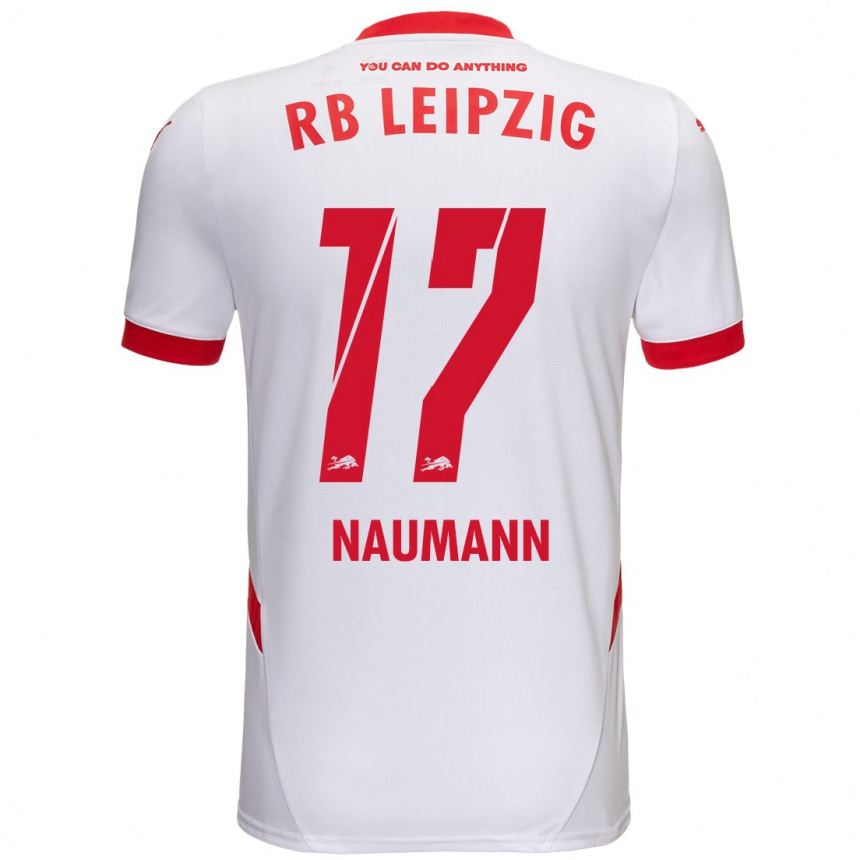 Enfant Football Maillot Carlos Naumann #17 Blanc Rouge Tenues Domicile 2024/25 Canada