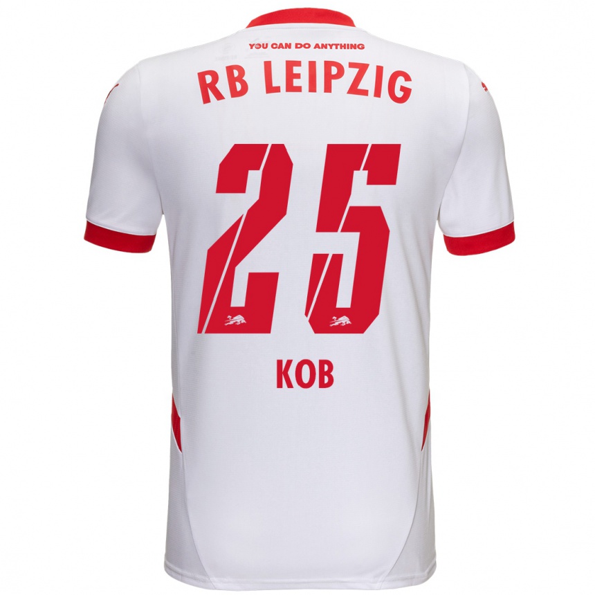 Enfant Football Maillot Leon Koß #25 Blanc Rouge Tenues Domicile 2024/25 Canada