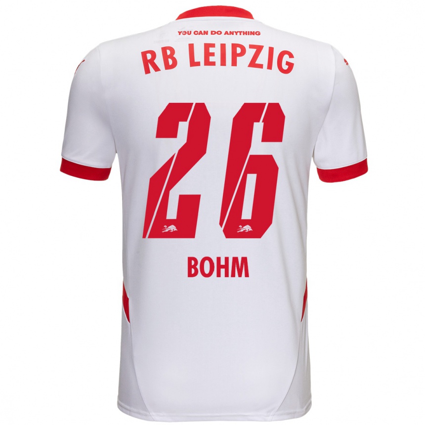 Enfant Football Maillot Pepe Böhm #26 Blanc Rouge Tenues Domicile 2024/25 Canada