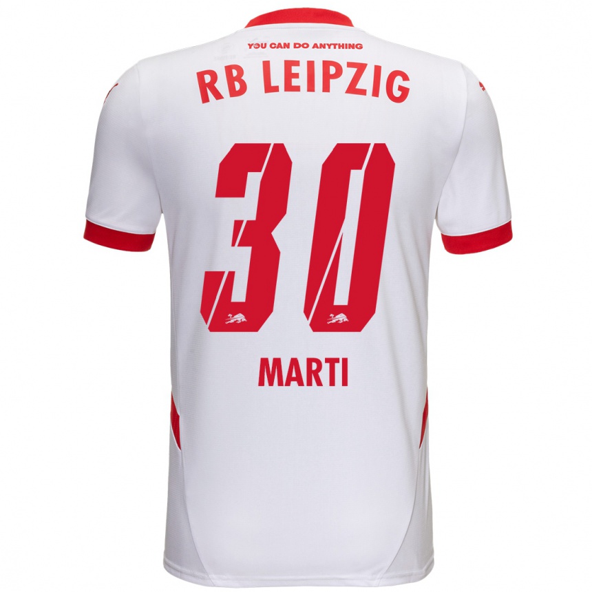 Enfant Football Maillot Lara Marti #30 Blanc Rouge Tenues Domicile 2024/25 Canada