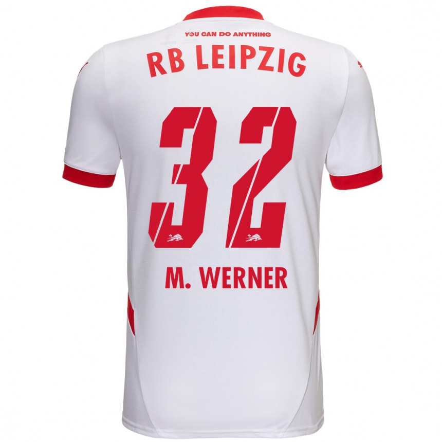 Enfant Football Maillot Mia Werner #32 Blanc Rouge Tenues Domicile 2024/25 Canada