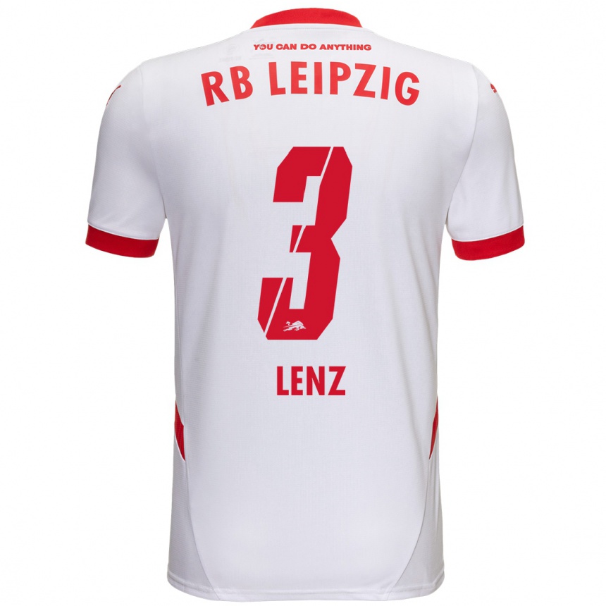 Enfant Football Maillot Christopher Lenz #3 Blanc Rouge Tenues Domicile 2024/25 Canada