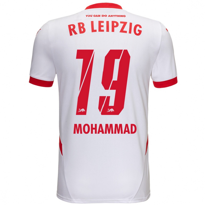 Enfant Football Maillot Sammy Mohammad #19 Blanc Rouge Tenues Domicile 2024/25 Canada