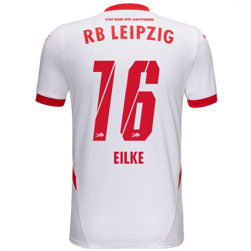 Enfant Football Maillot Lennox Eilke #16 Blanc Rouge Tenues Domicile 2024/25 Canada