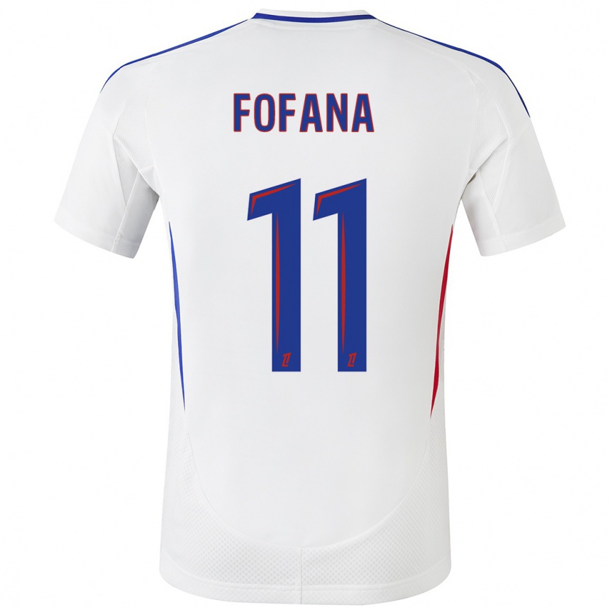 Kids Football Malick Fofana #11 White Blue Home Jersey 2024/25 T-Shirt Canada