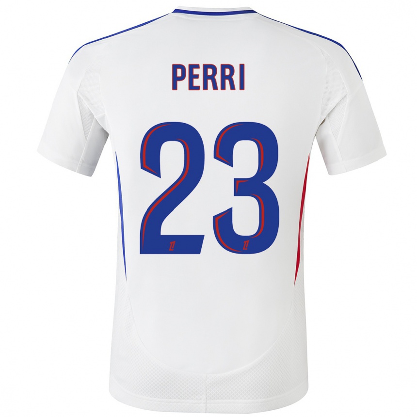 Kids Football Lucas Perri #23 White Blue Home Jersey 2024/25 T-Shirt Canada