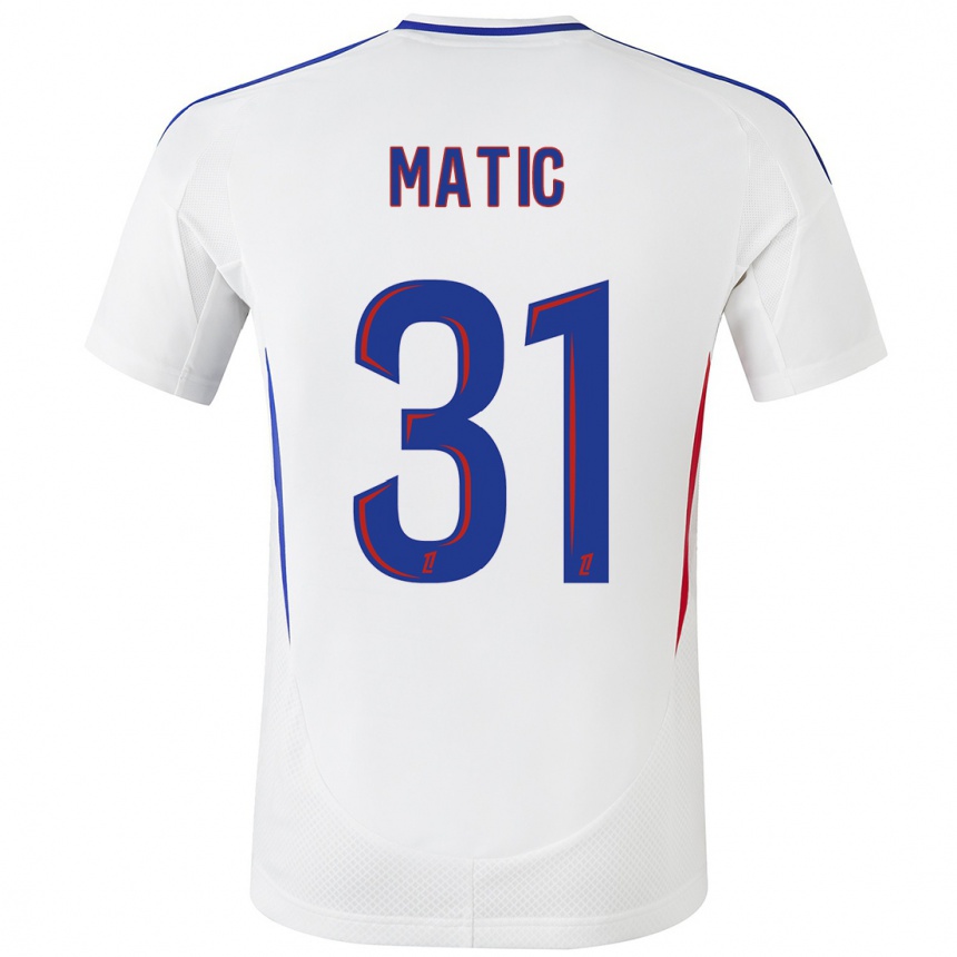 Enfant Football Maillot Nemanja Matic #31 Blanc Bleu Tenues Domicile 2024/25 Canada