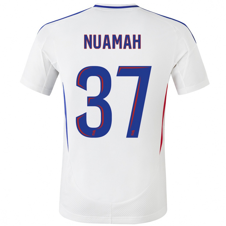 Enfant Football Maillot Ernest Nuamah #37 Blanc Bleu Tenues Domicile 2024/25 Canada