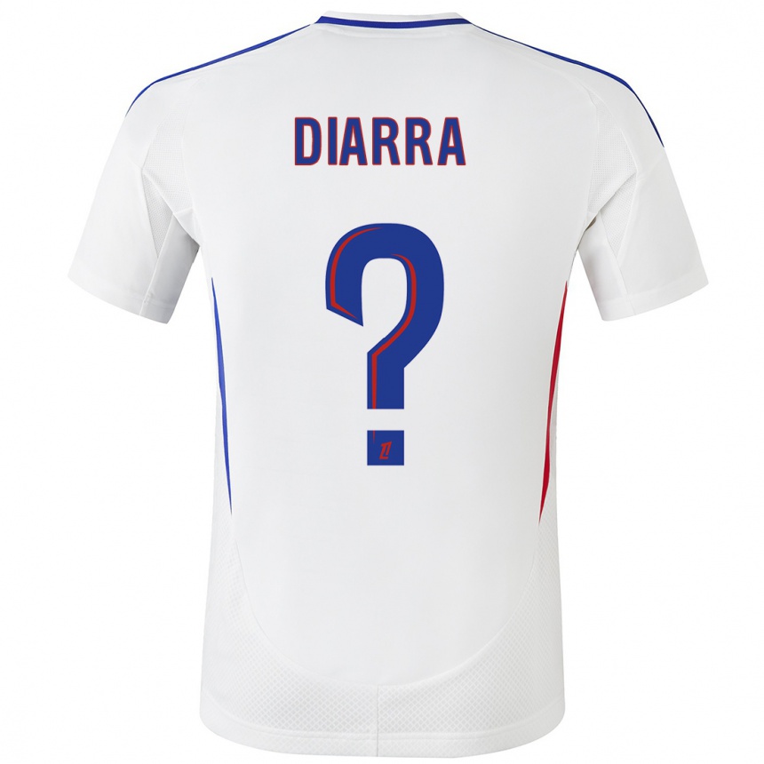 Kids Football Lassine Diarra #0 White Blue Home Jersey 2024/25 T-Shirt Canada