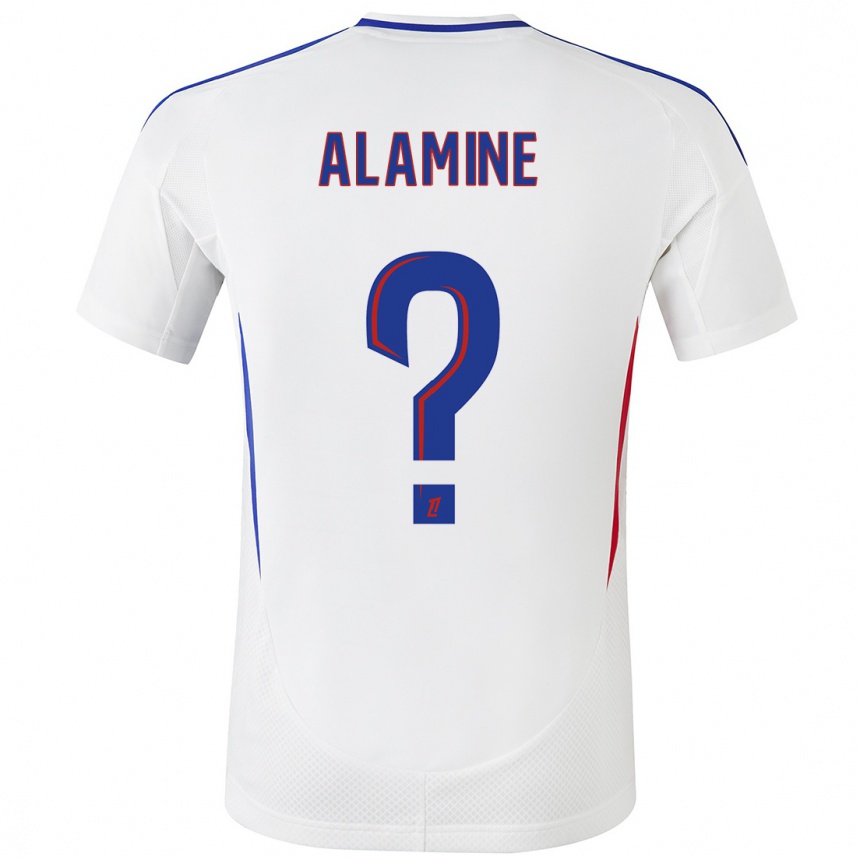 Kids Football Ali Alamine #0 White Blue Home Jersey 2024/25 T-Shirt Canada