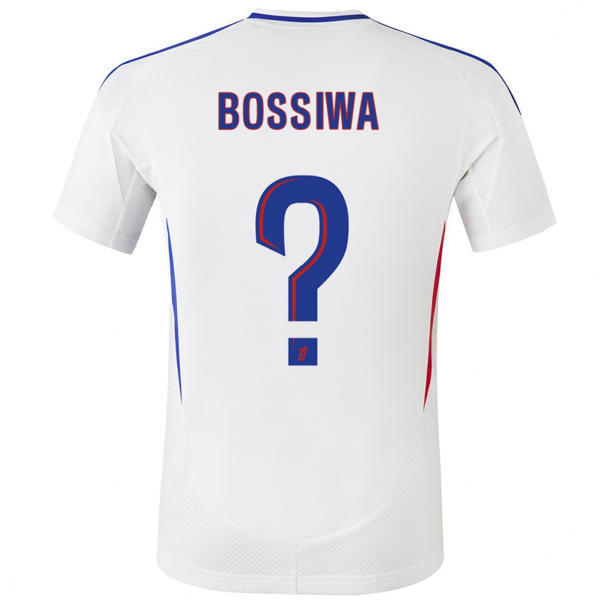 Kids Football Samuel Bossiwa #0 White Blue Home Jersey 2024/25 T-Shirt Canada