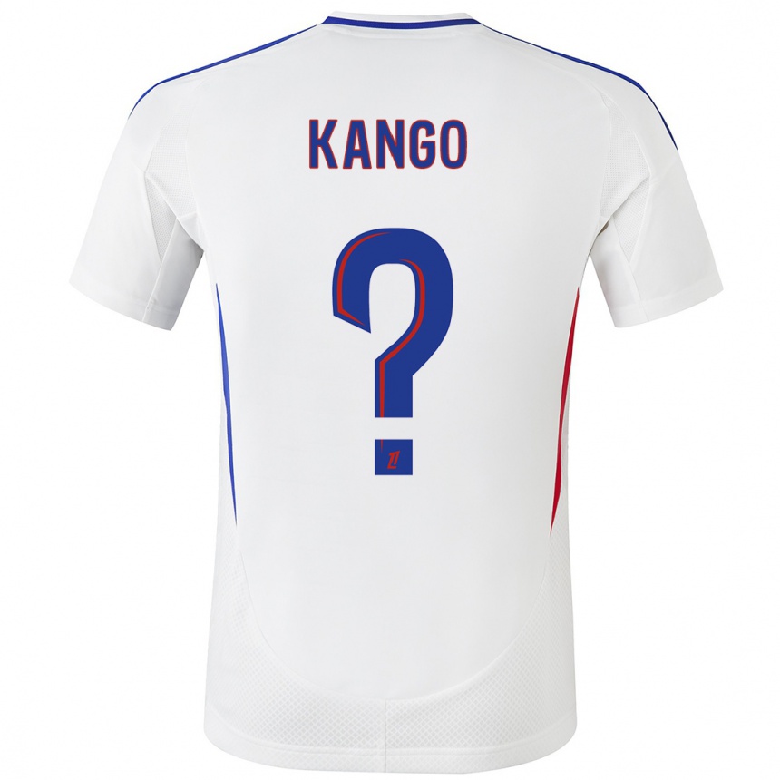 Enfant Football Maillot Steeve Kango #0 Blanc Bleu Tenues Domicile 2024/25 Canada