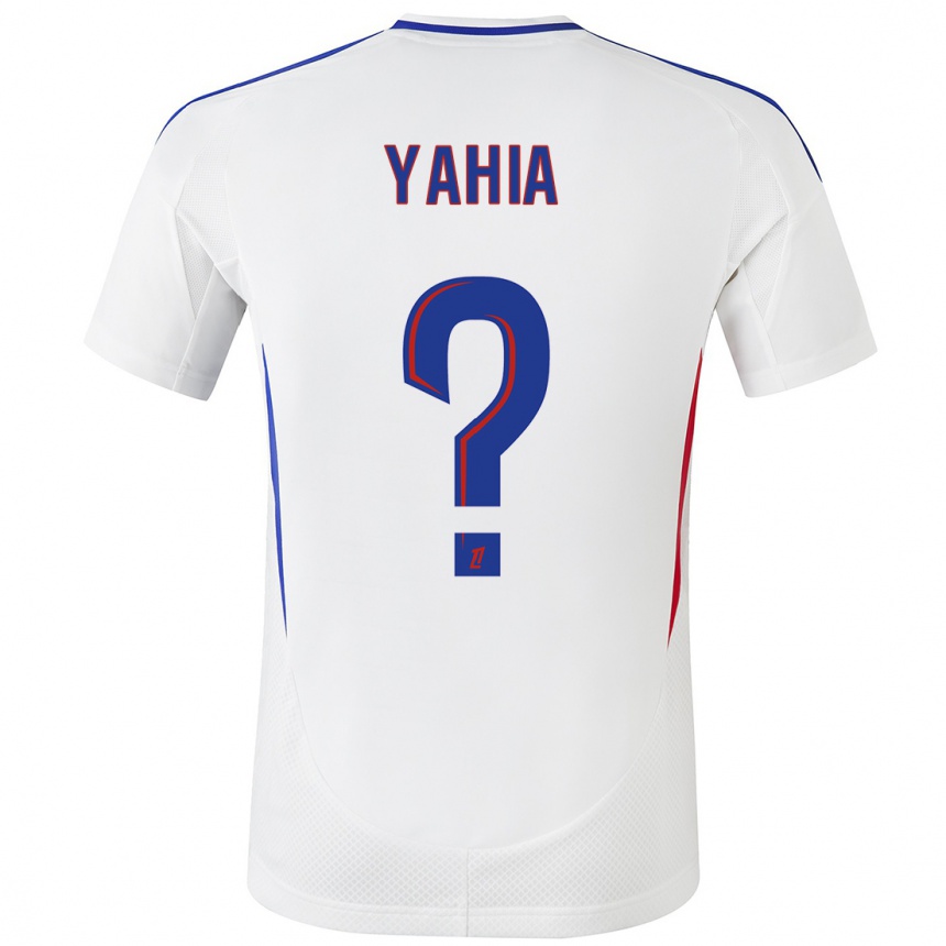 Kids Football Kelyan Yahia #0 White Blue Home Jersey 2024/25 T-Shirt Canada