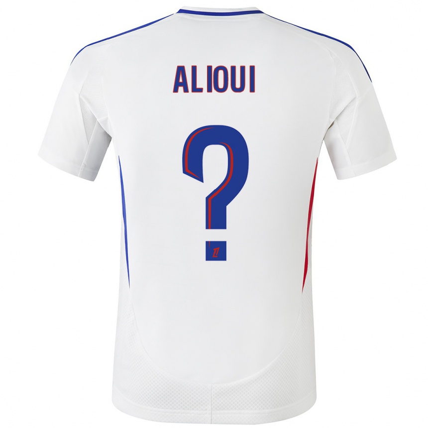 Kids Football Adam Alioui #0 White Blue Home Jersey 2024/25 T-Shirt Canada