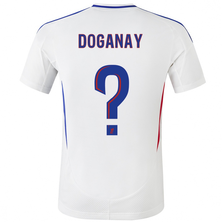 Kids Football Kenan Doganay #0 White Blue Home Jersey 2024/25 T-Shirt Canada