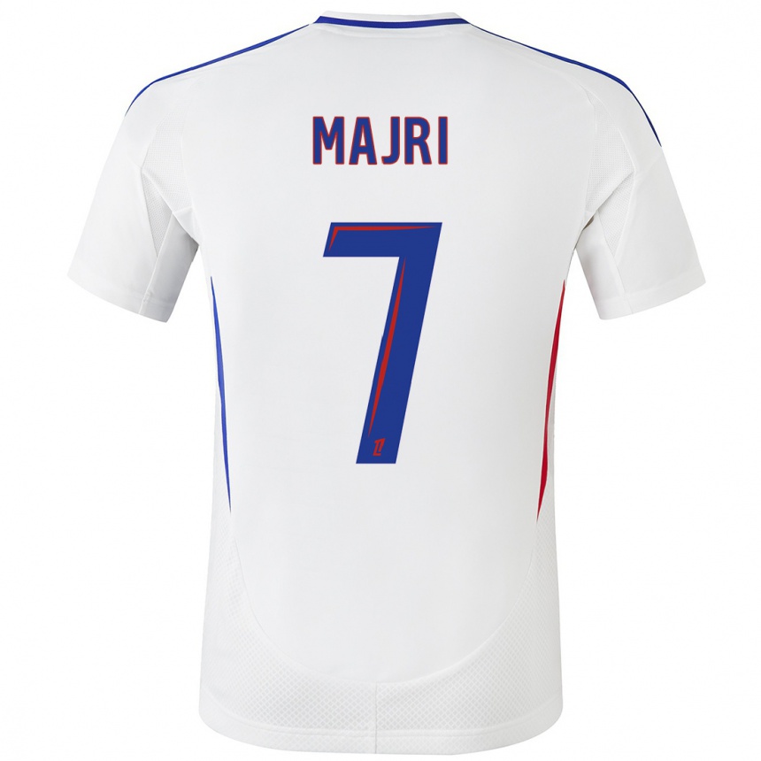 Enfant Football Maillot Amel Majri #7 Blanc Bleu Tenues Domicile 2024/25 Canada