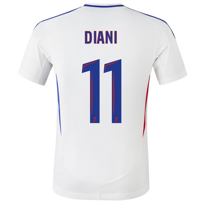 Enfant Football Maillot Kadidiatou Diani #11 Blanc Bleu Tenues Domicile 2024/25 Canada