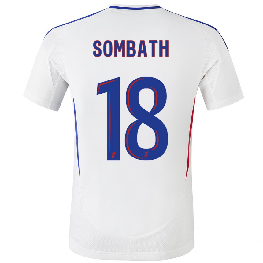 Enfant Football Maillot Alice Sombath #18 Blanc Bleu Tenues Domicile 2024/25 Canada