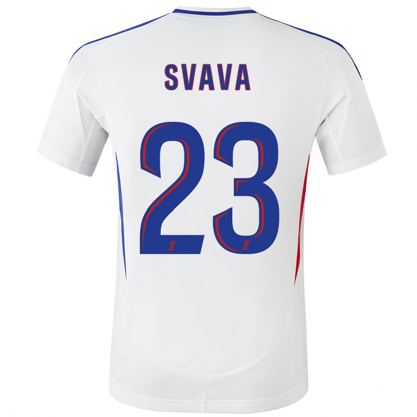 Enfant Football Maillot Sofie Svava #23 Blanc Bleu Tenues Domicile 2024/25 Canada