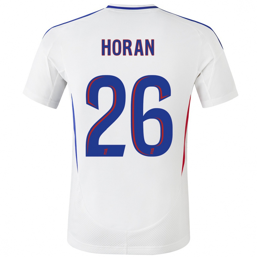 Enfant Football Maillot Lindsey Horan #26 Blanc Bleu Tenues Domicile 2024/25 Canada