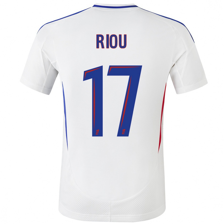 Enfant Football Maillot Remy Riou #17 Blanc Bleu Tenues Domicile 2024/25 Canada